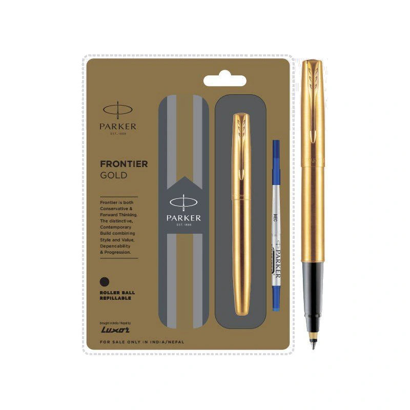 Parker Frontier Gold Roller Ball Pen (Gold Trim)