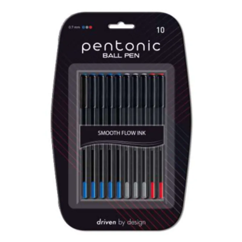 Pentonic Ball Pen 0.7mm - 10 pcs Blister
