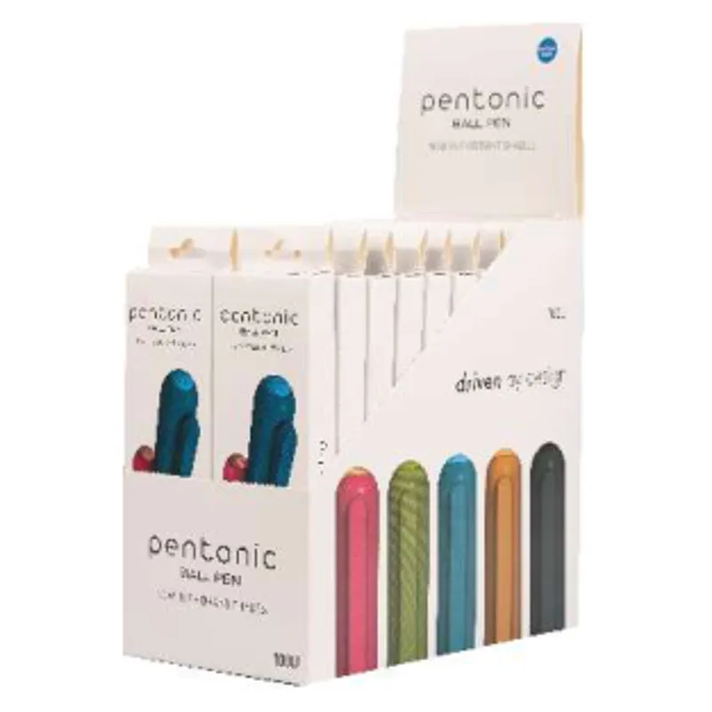 Pentonic Vibrant Shades Ball Pen 0.7mm - 5 pcs Box