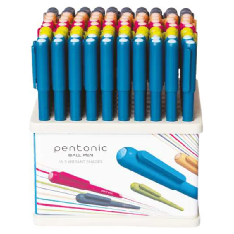 Pentonic Vibrant Shades Ball Pen 0.7mm - 100 pcs Dispenser