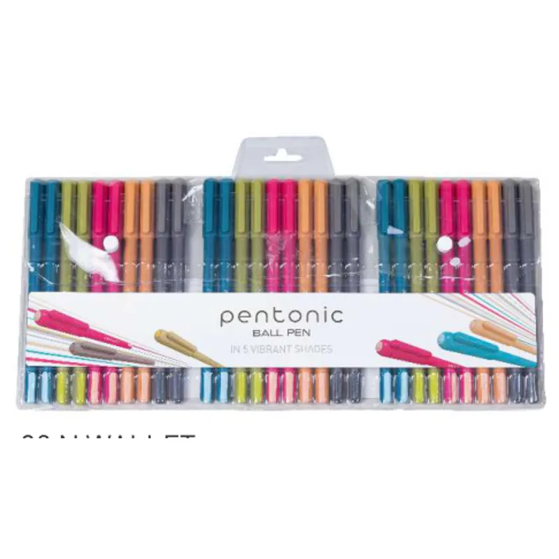 Pentonic Vibrant Shades Ball Pen 0.7mm - 30 pcs Wallet