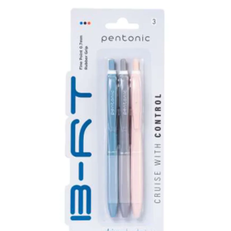 Pentonic B-RT Pastel Ball Pen 0.7mm - 3 pcs Blister
