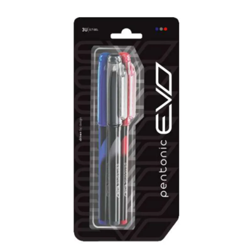 Pentonic EVO Gel Pen 0.7mm - 3 pcs Blister