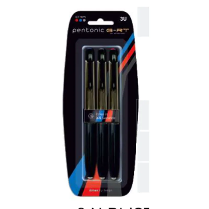 Pentonic G-RT Retractable Gel Pen 0.7mm - 3 pcs Blister
