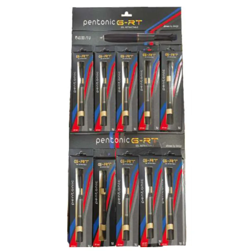 Pentonic G-RT Retractable Gel Pen 0.7mm - 10 pcs Hanger