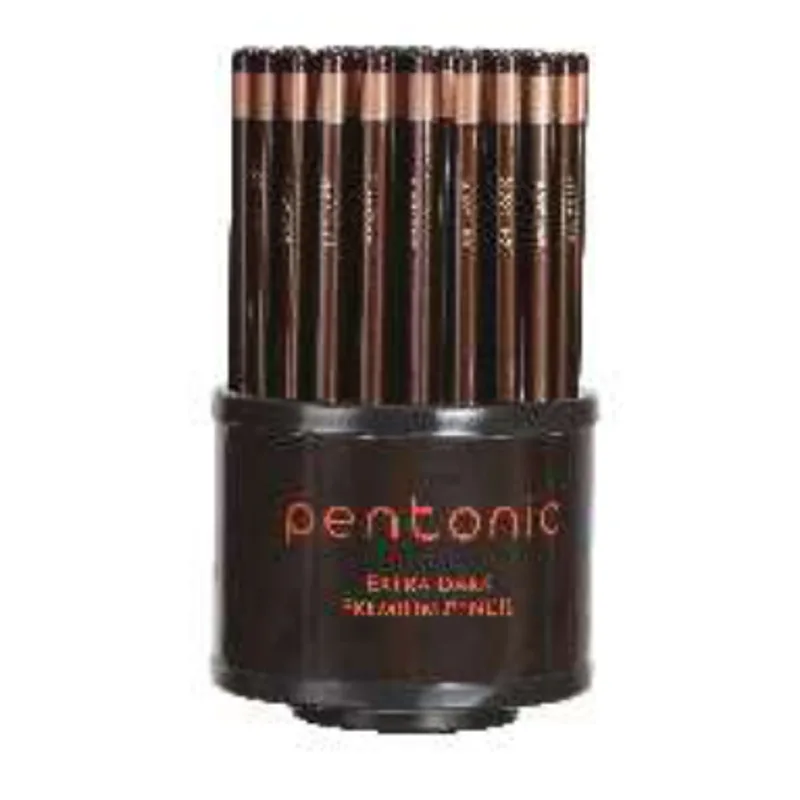 Pentonic Extra Dark Premium Pencil HB2 - 50 pcs Rotating Dispenser
