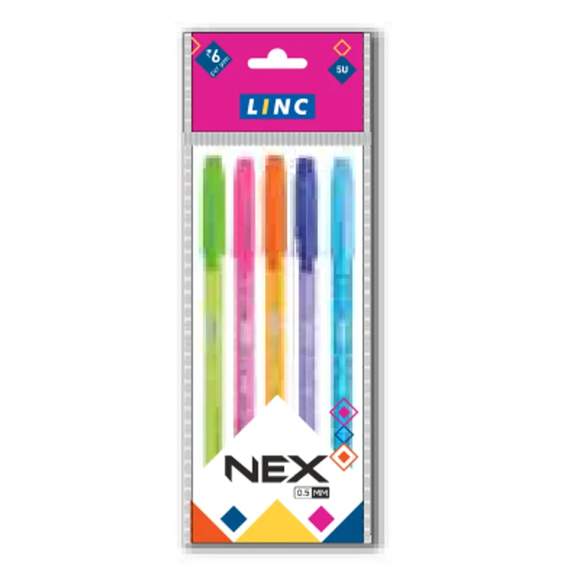 Linc Nex Ball Pen 0.5/0.7mm - 5 pcs Pouch