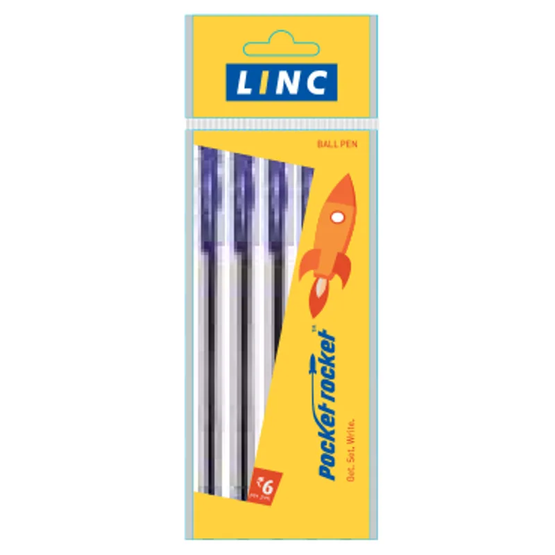 Linc Pocket Rocket Ball Pen 0.5/0.7mm - 5 pcs Pouch