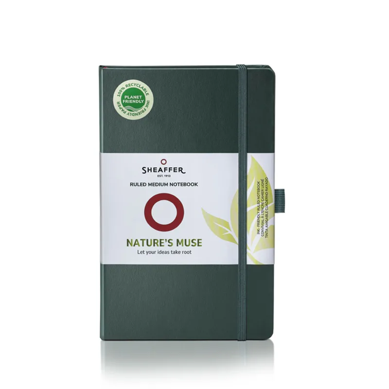 Sheaffer Medium Notebook 90 GSM Ruled - Forest Green