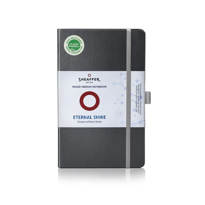 Sheaffer Medium Notebook 90 GSM Ruled - Metallic Charcoal