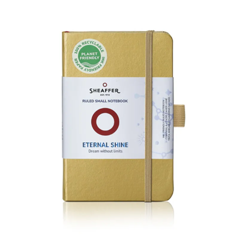 Sheaffer Small Notebook 90 GSM Ruled - Metallic Gold