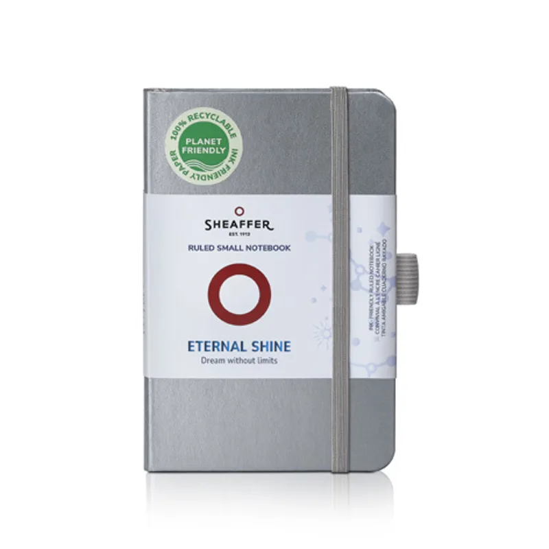 Sheaffer Small Notebook 90 GSM Ruled - Metallic Light Grey