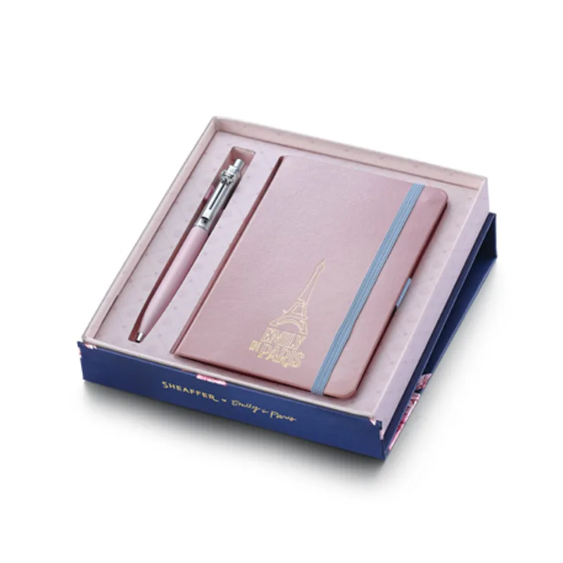 Gift Set: Pink Matte Finish Sentinel Ballpoint with Small Notebook
