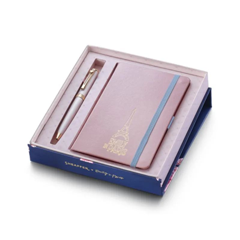 Gift Set: Pastel Pink Sheaffer Prelude Mini Ballpoint with Small Notebook